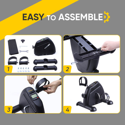 Ultimate Sup, Mini Pedal Exercise Bike, Trainer Arm/Leg Physical Therapy Fitness Cycle Indoor Cycling Bikes LCD Display - Ultimate Sup Singapore