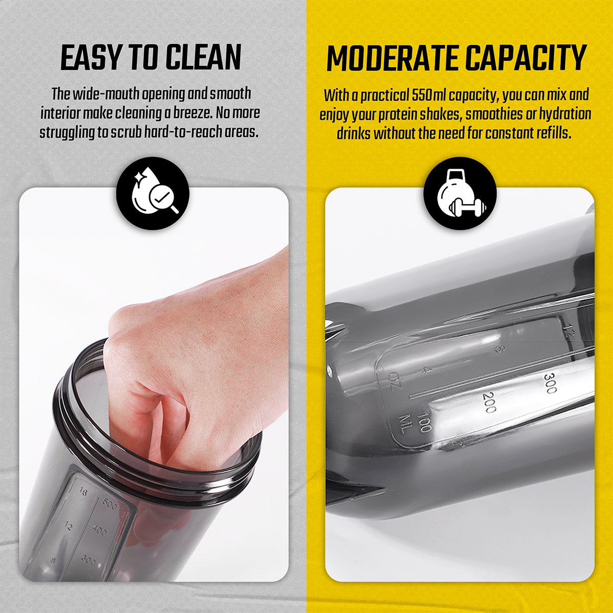 Ultimate Sup, Shaker Bottle - 550ml - Ultimate Sup Singapore