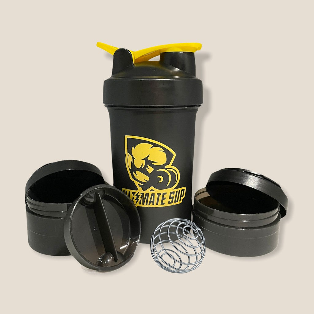 Ultimate Sup, Signature Protein Shaker With 3 Compartments - Ultimate Sup Singapore