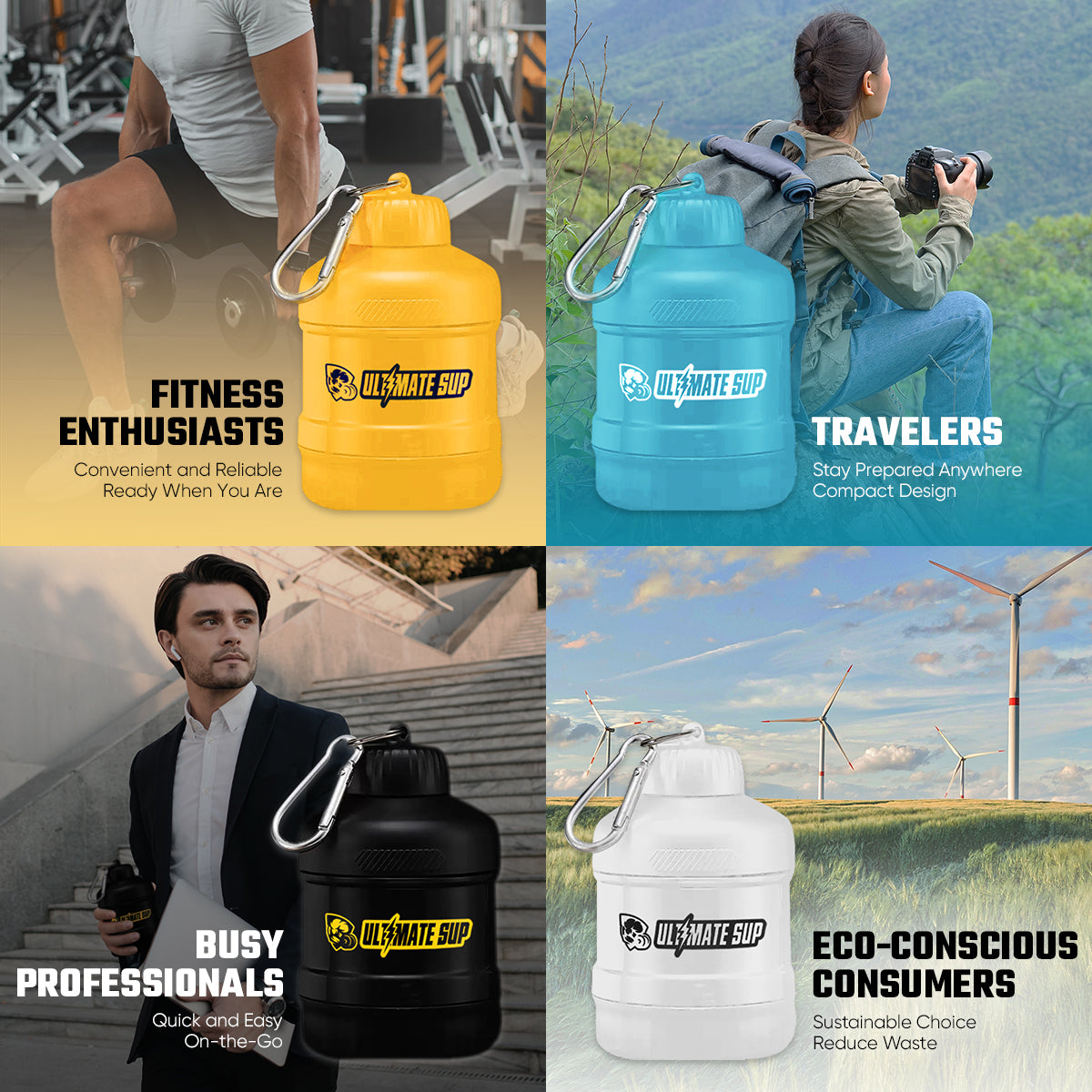 Ultimate Sup, Stackable Powder Container (150ml-450ml) - Ultimate Sup Singapore
