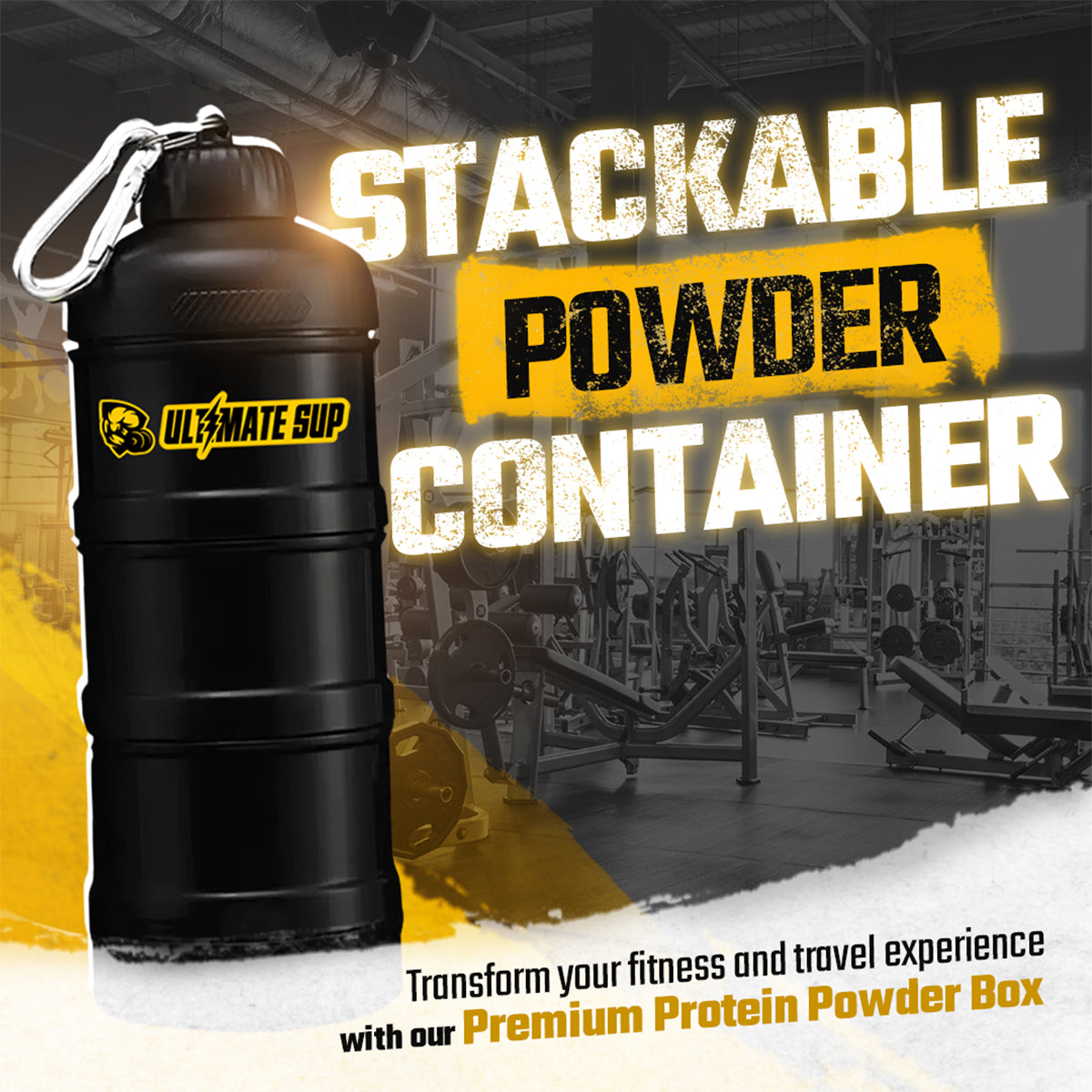 Ultimate Sup, Stackable Powder Container (150ml-450ml) - Ultimate Sup Singapore