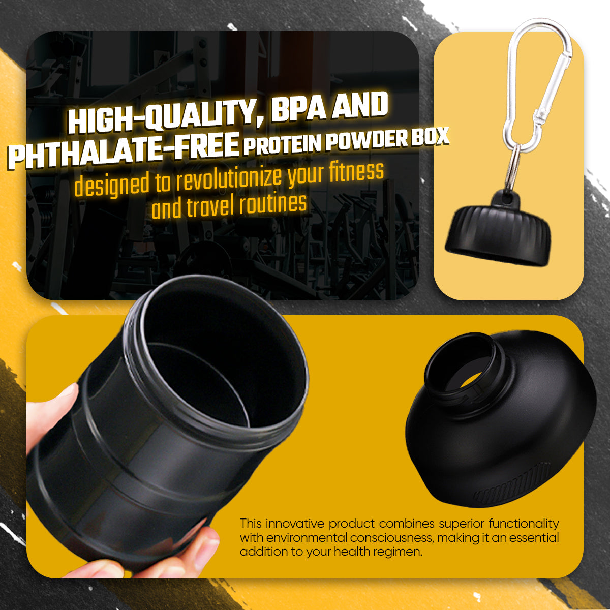 Ultimate Sup, Stackable Powder Container (150ml-450ml) - Ultimate Sup Singapore