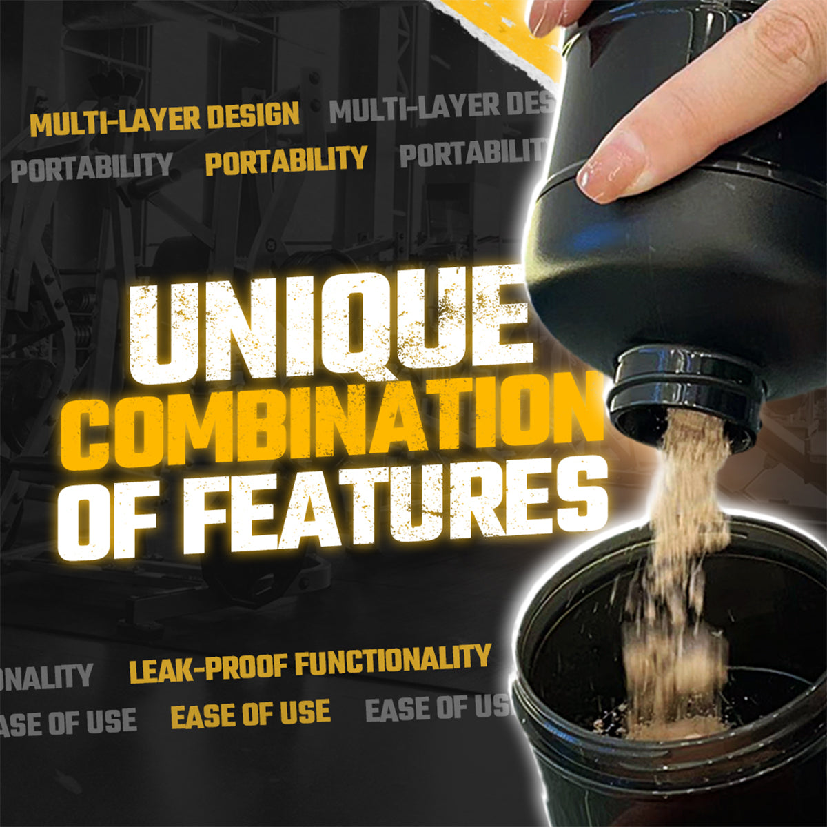 Ultimate Sup, Stackable Powder Container (150ml-450ml) - Ultimate Sup Singapore
