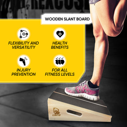 Ultimate Sup, Wooden Slant Board, Portable for Fitness & Aerobic - Ultimate Sup Singapore