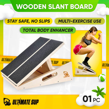 Ultimate Sup, Wooden Slant Board, Portable for Fitness & Aerobic - Ultimate Sup Singapore