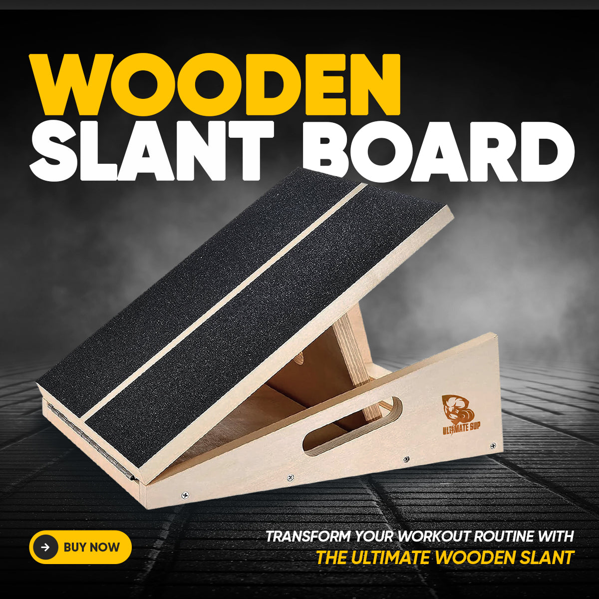 Ultimate Sup, Wooden Slant Board, Portable for Fitness & Aerobic - Ultimate Sup Singapore