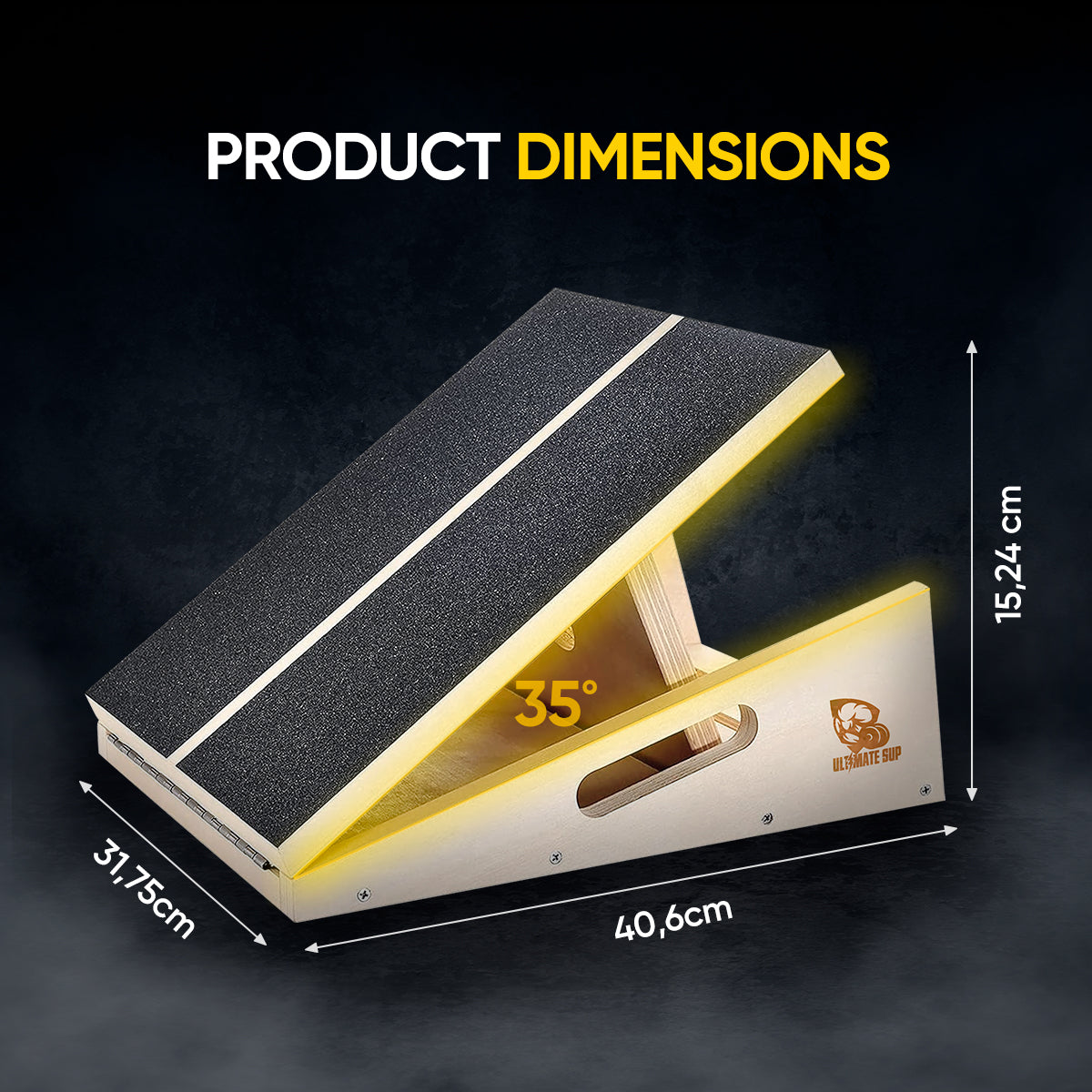 Ultimate Sup, Wooden Slant Board, Portable for Fitness & Aerobic - Ultimate Sup Singapore