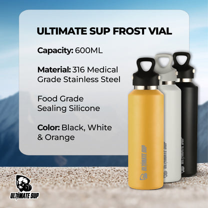 UltimateSup, Frost Vial Thermos Bottle, 600ml - Ultimate Sup Singapore
