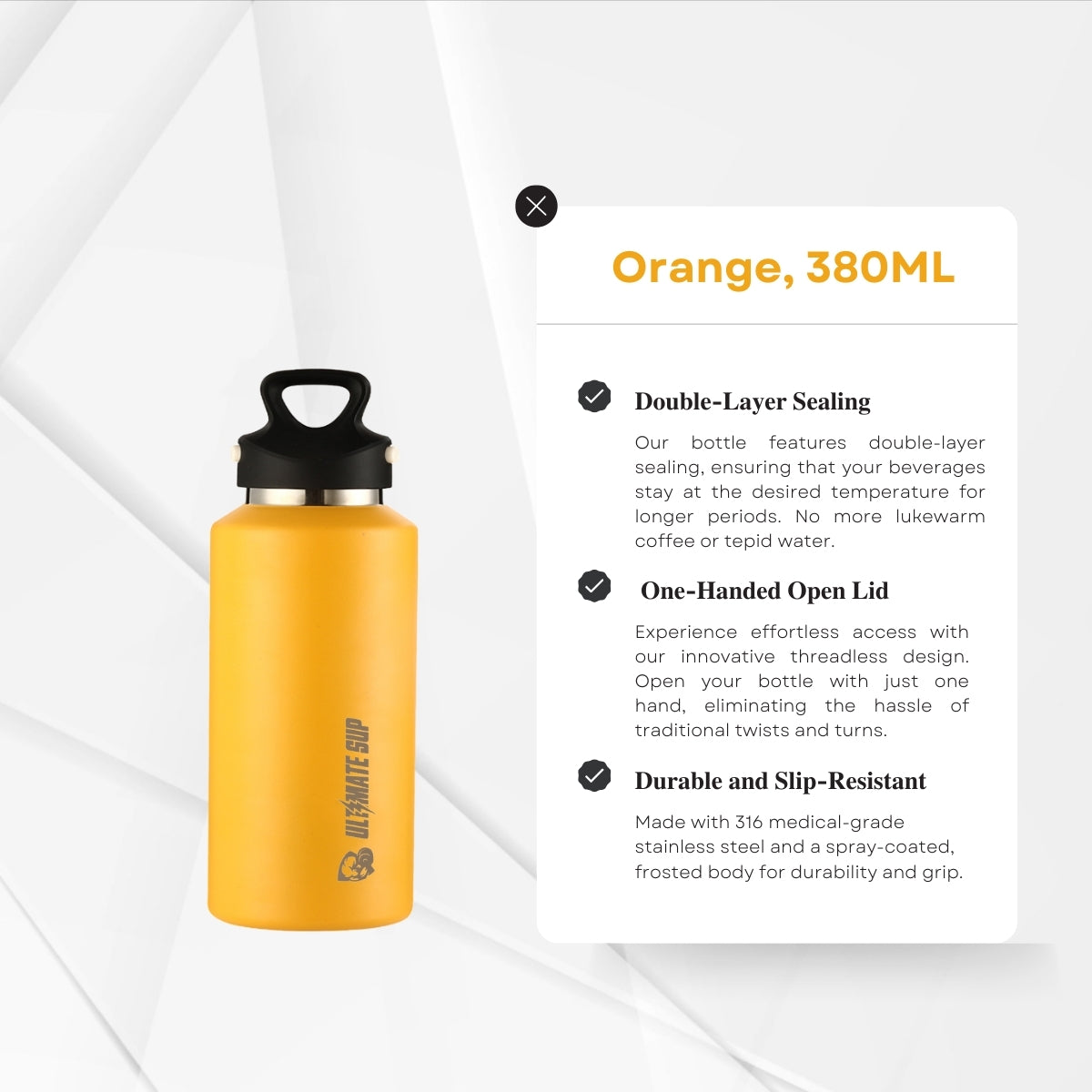 UltimateSup, Frost Vial Thermos Bottle, 600ml - Ultimate Sup Singapore