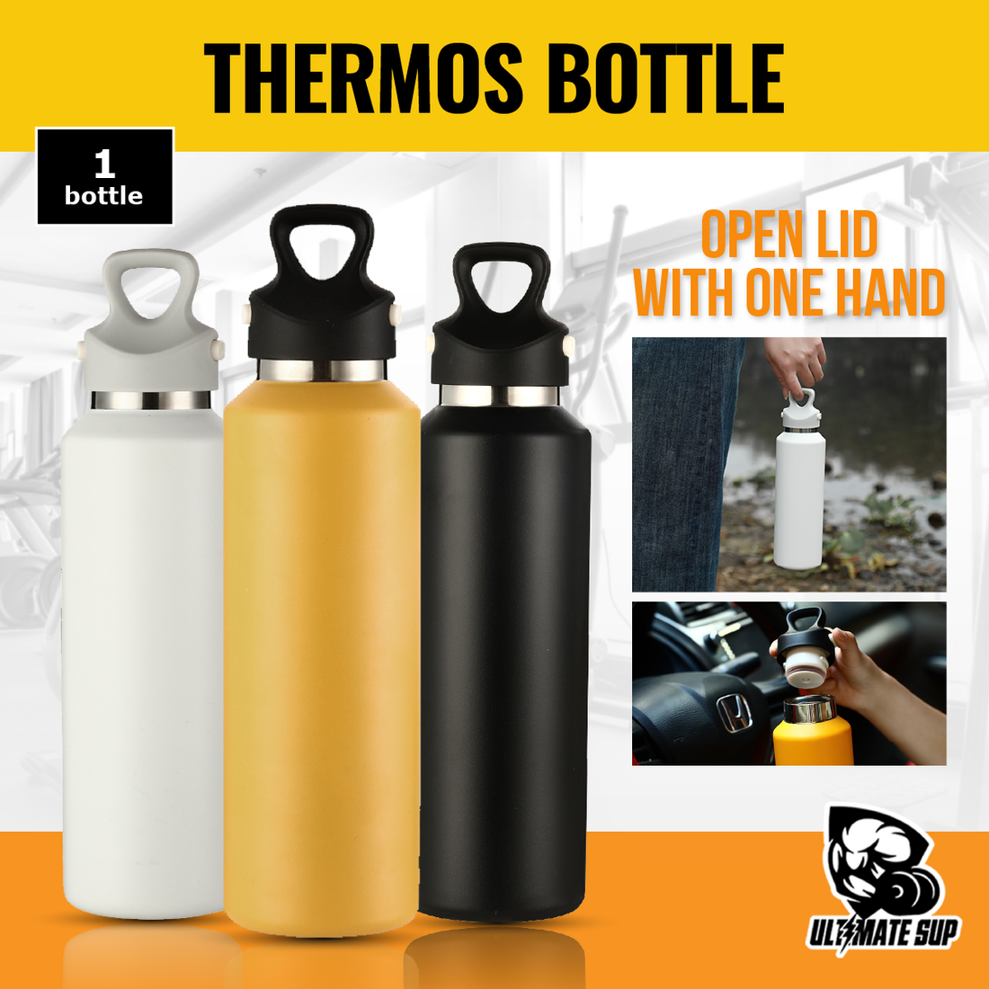UltimateSup, Frost Vial Thermos Bottle, 600ml - Ultimate Sup Singapore