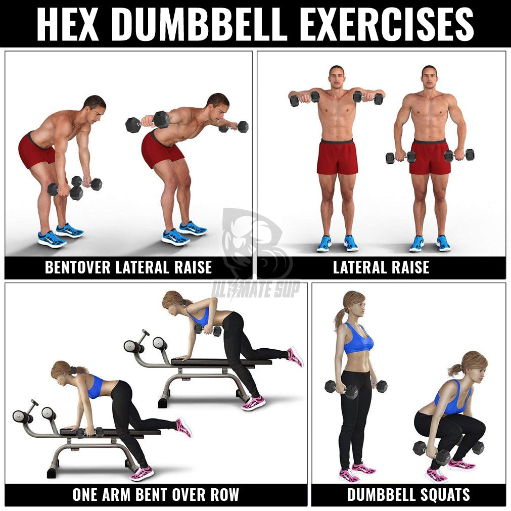 UltimateSup Hex Dumbbell, 1-20kg - Ultimate Sup Singapore