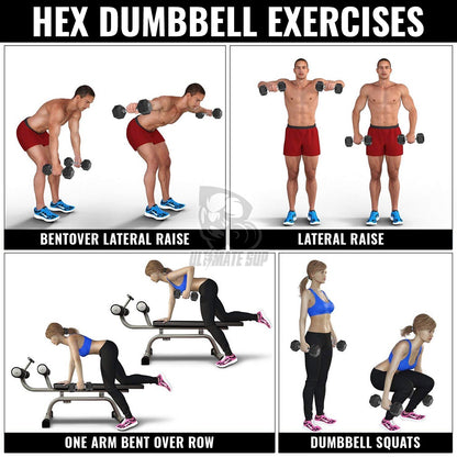 UltimateSup Hex Dumbbell, 1-20kg - Ultimate Sup Singapore