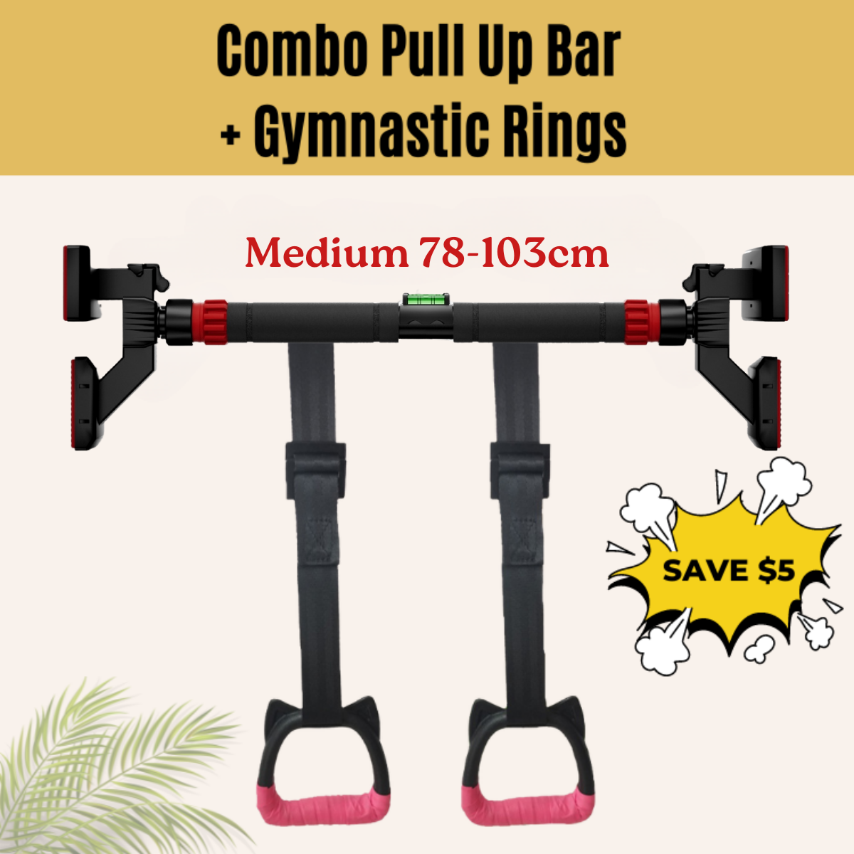 UltimateSup, Wall Mounted Pull Up Bars, 73-135 cm - Ultimate Sup Singapore