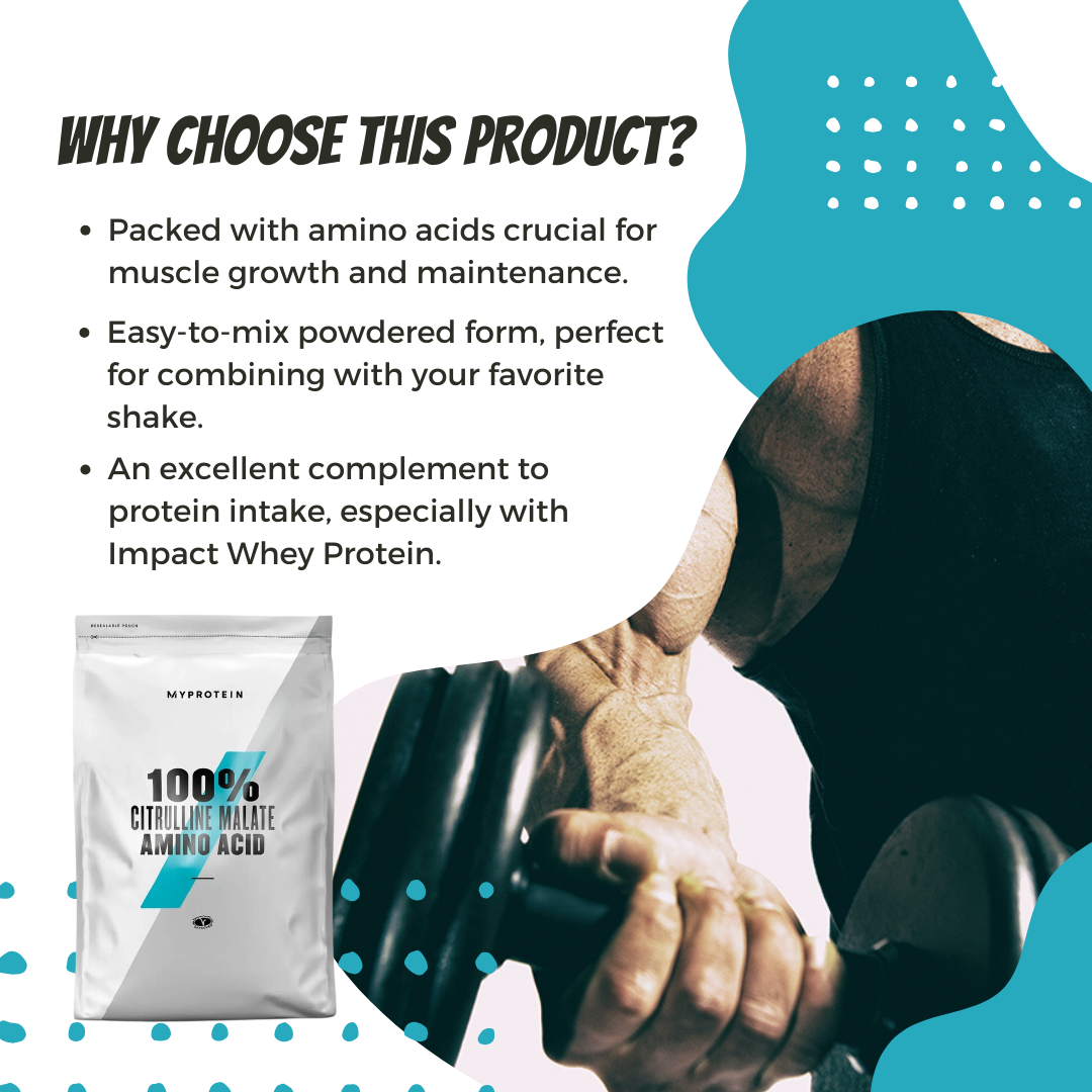 Myprotein 100% Citrulline Malate Powder, Amino Acid Supplement For High-Intensity Exercise, 250g - Ultimate Sup Singapore