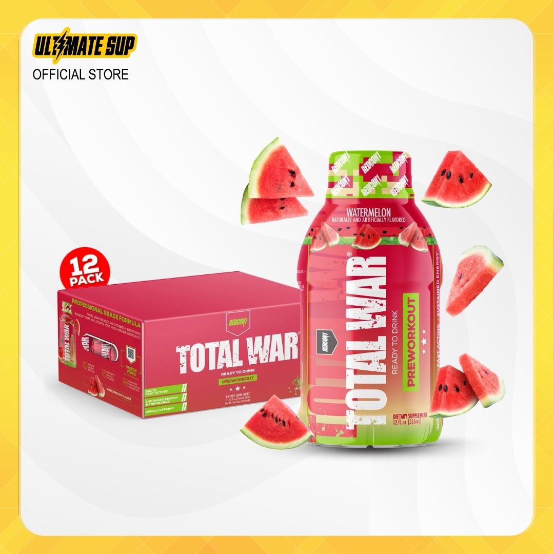 Redcon1, Total War Ready To Drink Preworkout, Energy Drink, Various Flavour, 3-12 Servings - Ultimate Sup Singapore