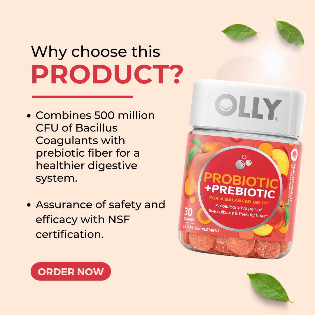 OLLY, Probiotic + Prebiotic, Peachy Peach, 30 Gummies - Ultimate Sup Singapore