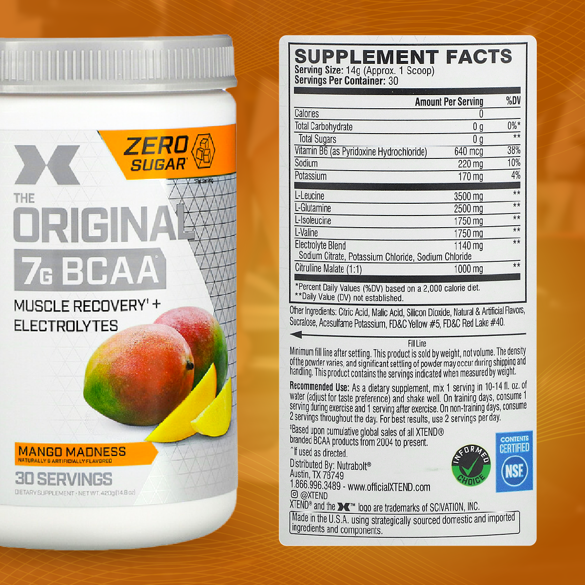 Xtend, The Original 7G BCAA, 30-90 Sers - Ultimate Sup Singapore