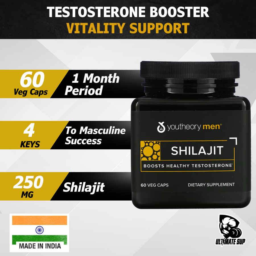 Youtheory Men, Shilajit - Testosteron Booster, 60 Veg Caps - Ultimate Sup Singapore