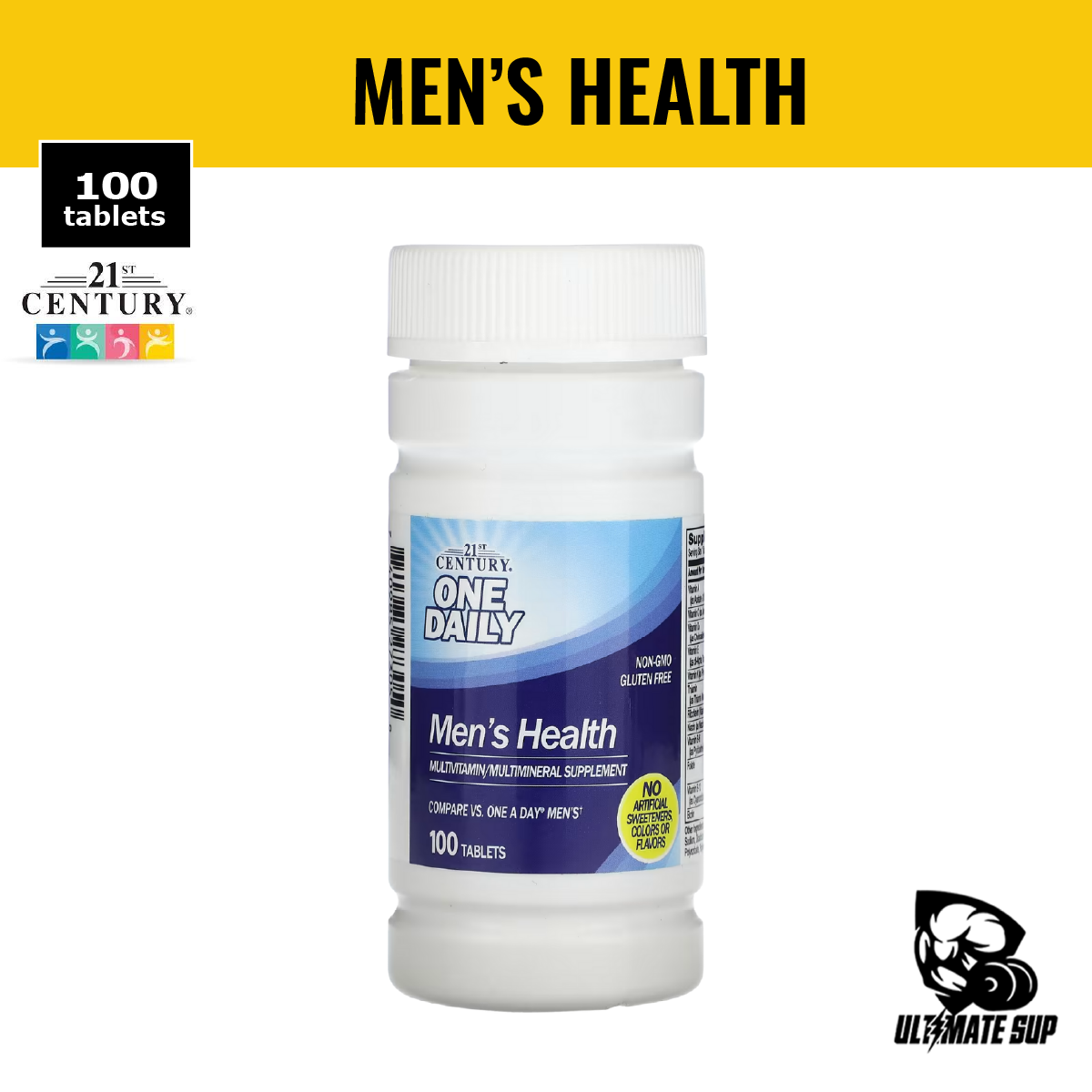 21st Century, One Daily, Men's Health, 100 Tablets - Ultimate Sup Singapore