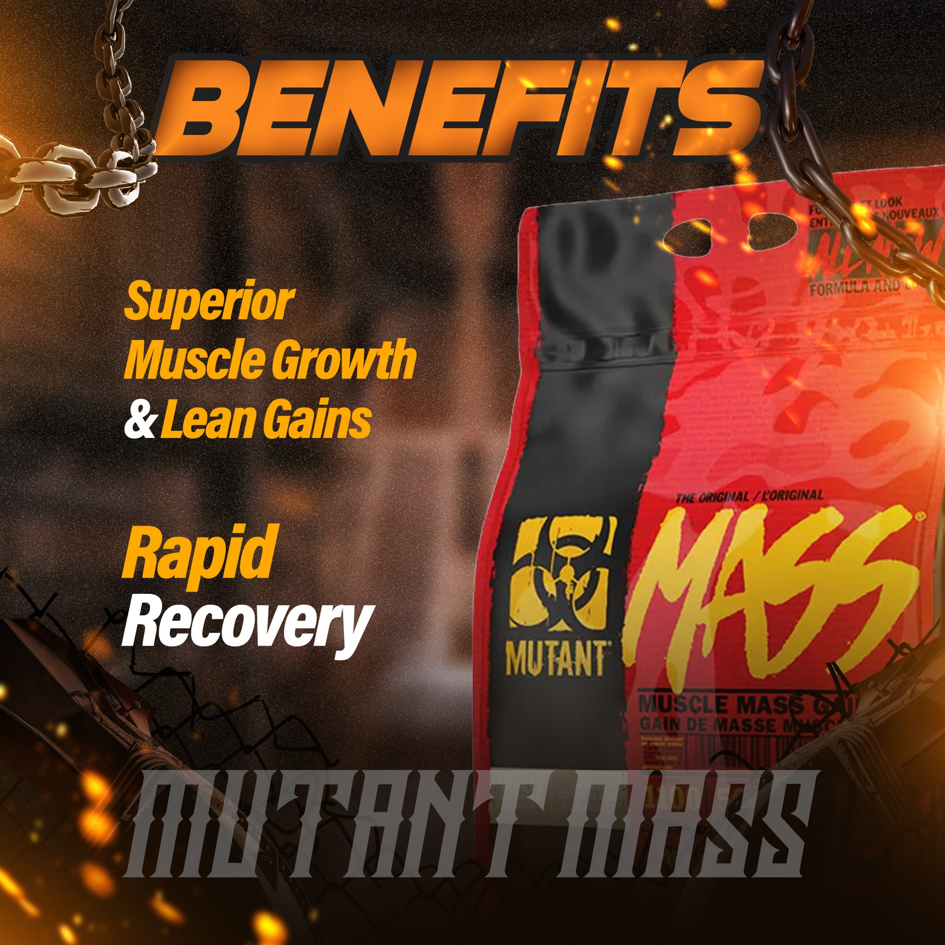 Mutant MASS, Mass Gainer, 2.27 KG (5 LBS) - 2.72 kg (6 LBS) - 6.8 KG (15 LBS) - Ultimate Sup Singapore