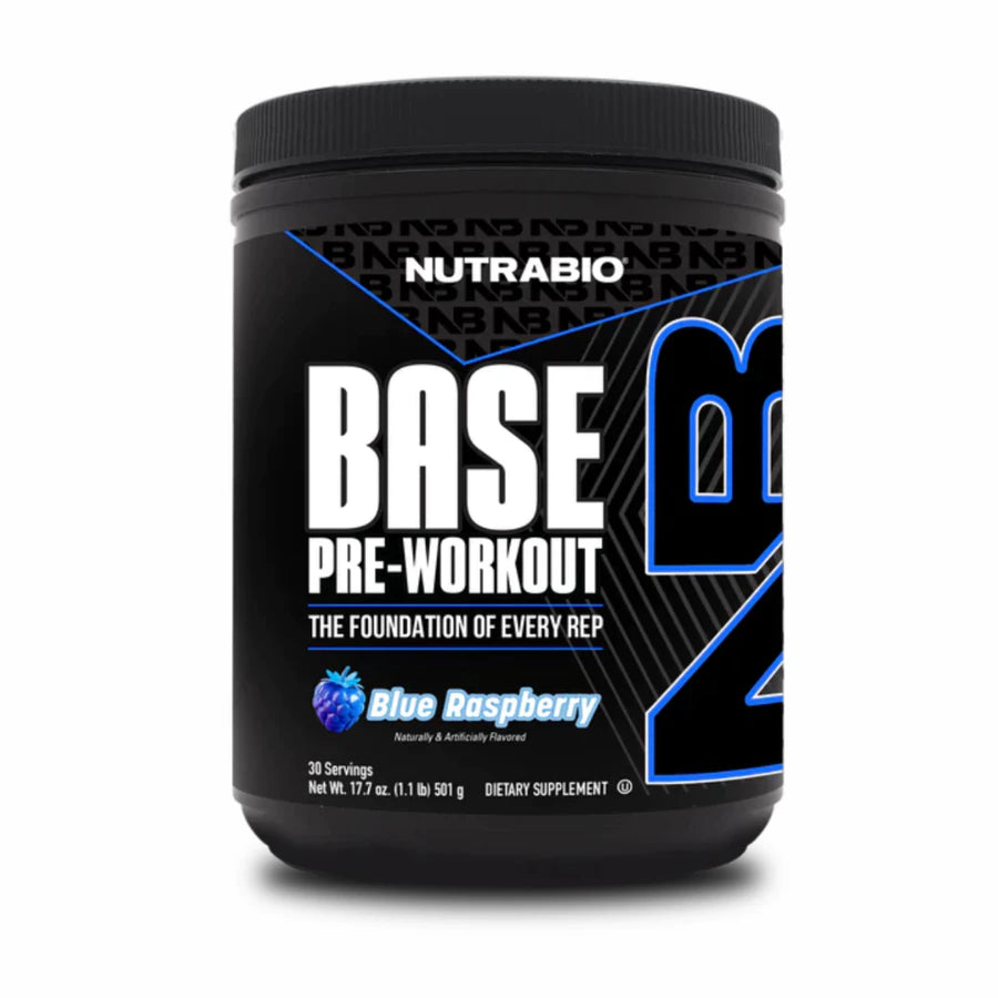 NutraBio Base Pre-Workout Powder, Mental Focus & Energy, Muscle Pumps, Various Flavors, 30 Sers