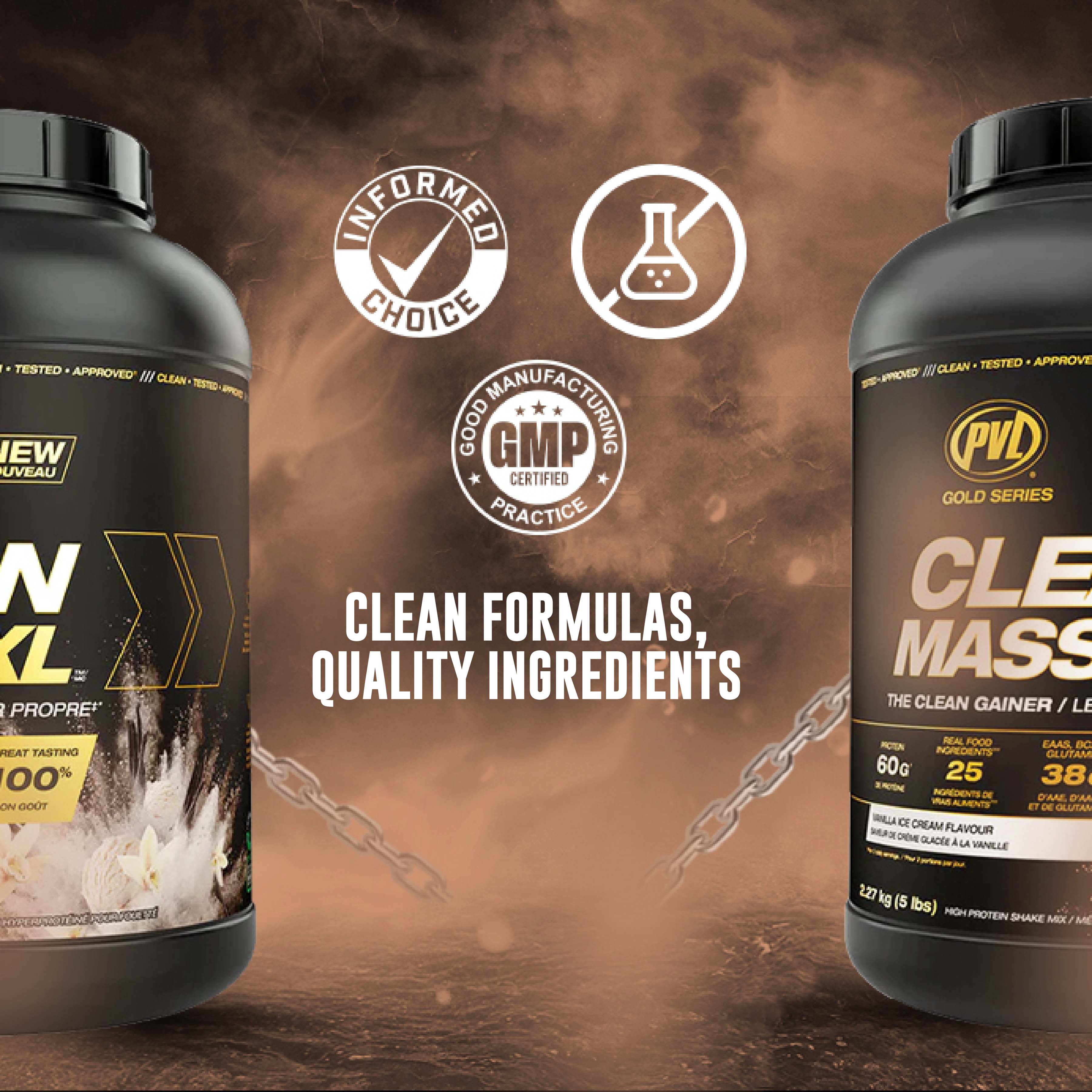 PVL, Clean Mass XL Protein Powder, 5-10 lbs (2.3-4.5 kg) - Ultimate Sup Singapore