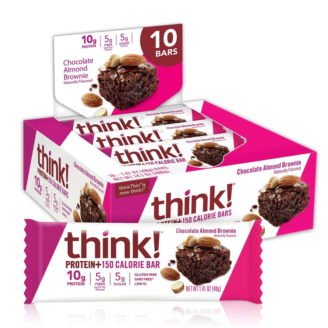 Think!, Protein+ 150 Calorie Bars, 10 Bars/servings, 1.41 oz (40 g) Each - Ultimate Sup Singapore