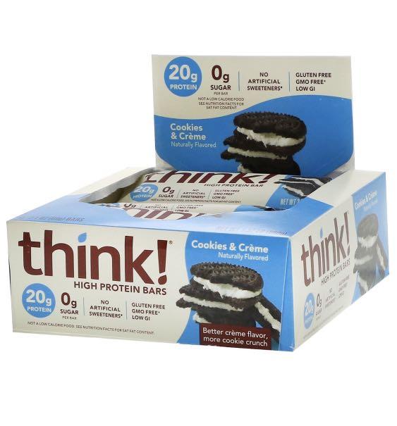 Think !, High Protein Bars, Brownie Crunch, 10 Bars, 2.1 oz (60 g) Each - Ultimate Sup Singapore