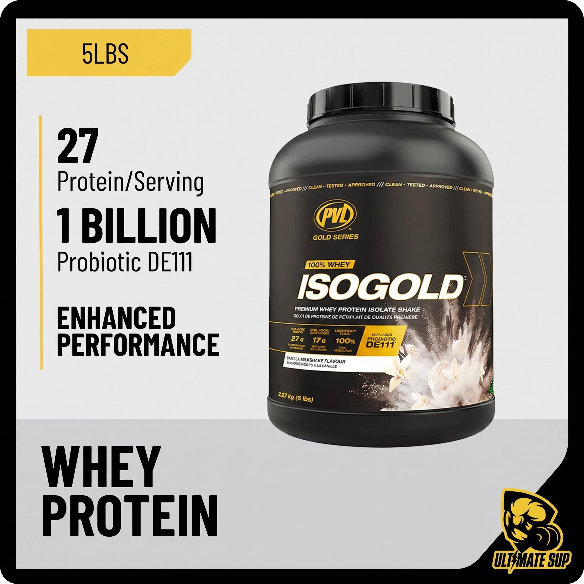 PVL Gold Series, Iso Gold - Whey Protein Isolate, 5 lbs (NEW)