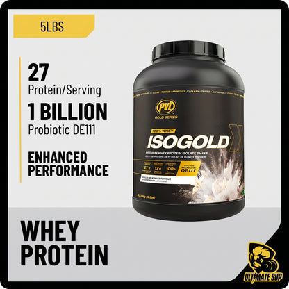 PVL Gold Series, Iso Gold - Whey Protein Isolate, 5 lbs (NEW)