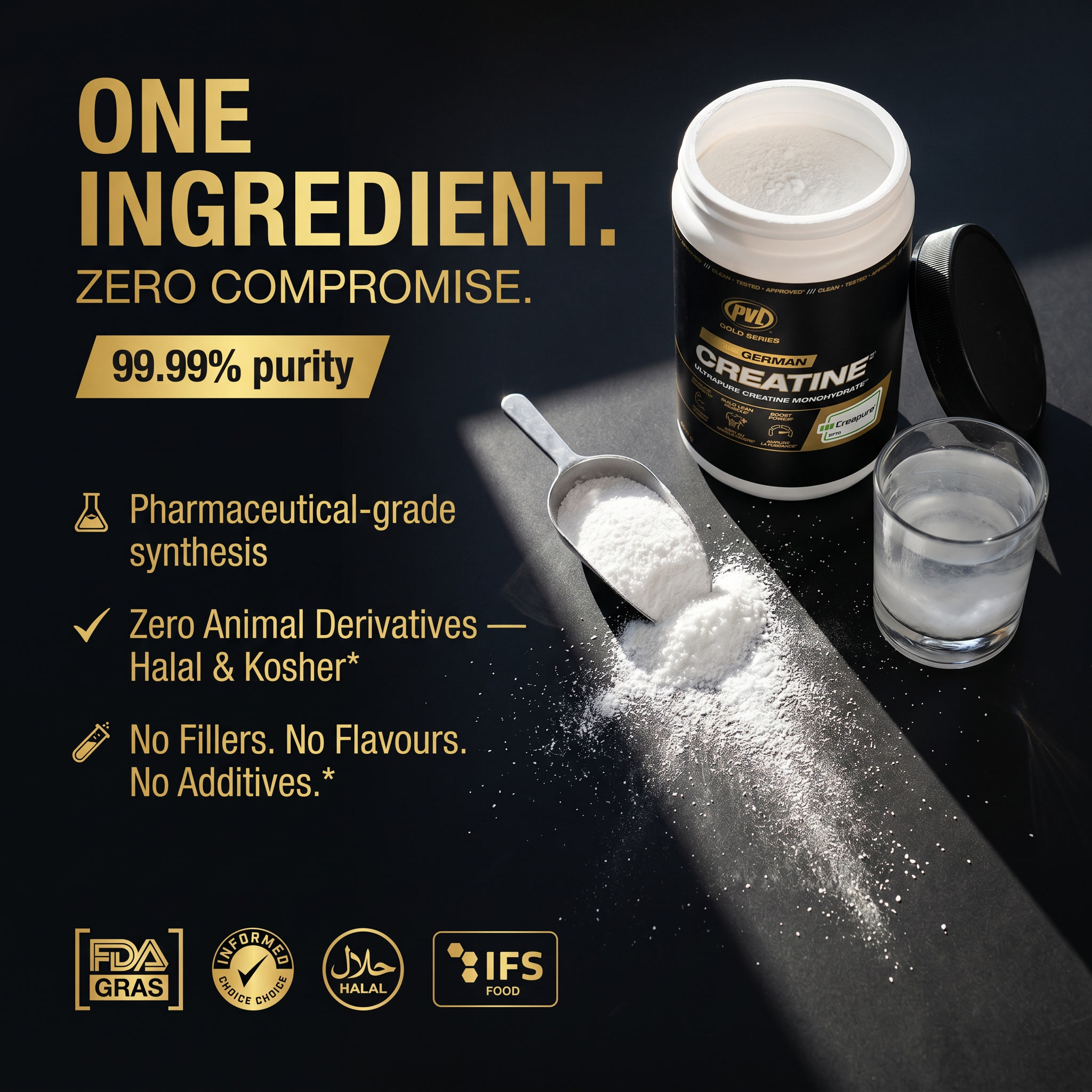 PVL, 100% German Creapure Creatine Monohydrate, 410g
