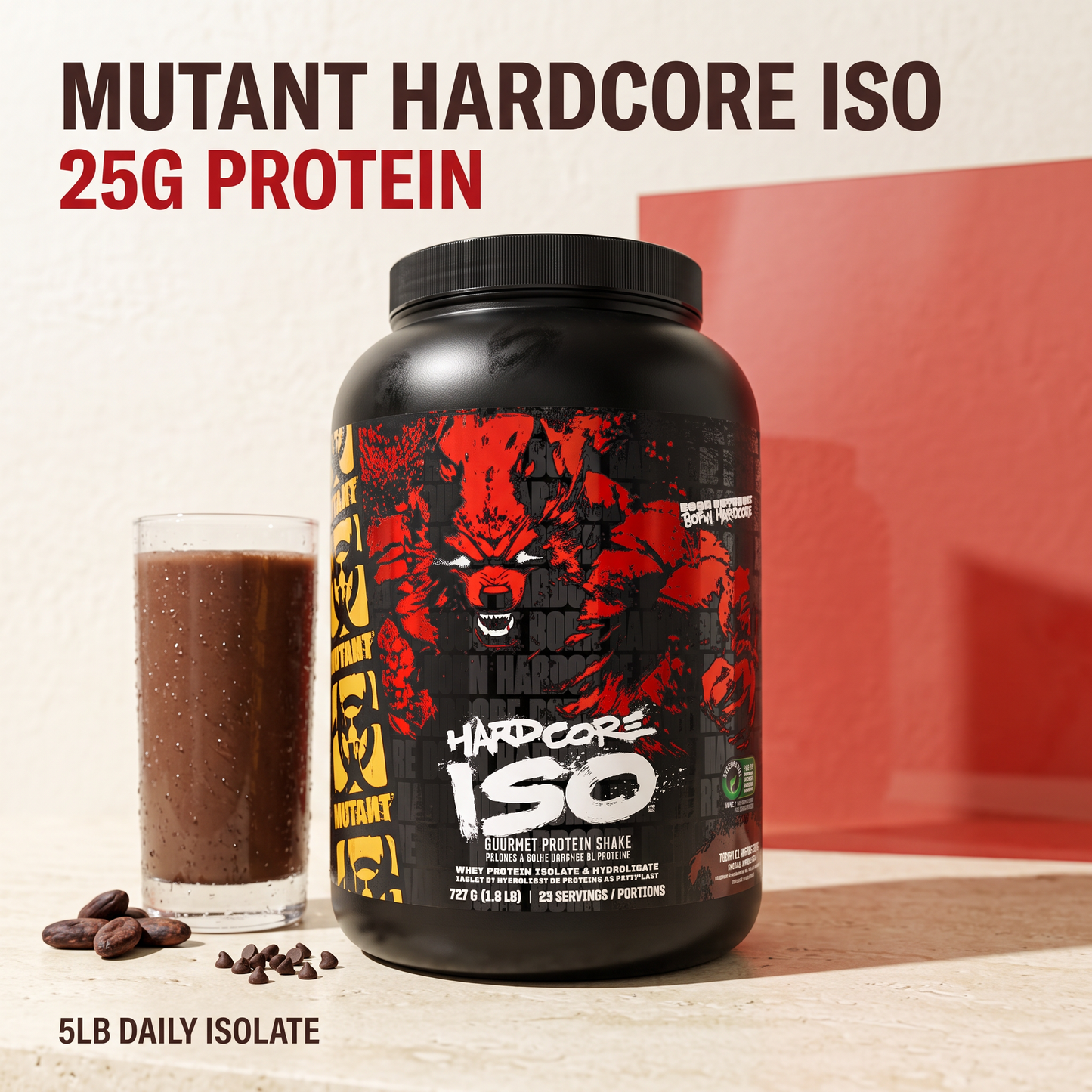 Mutant, Hardcore Iso - Whey Isolate, 1.6 lbs (New)