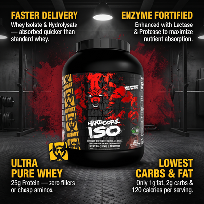 Mutant, Hardcore Iso (The Gourmet Standard) - Whey Isolate, 5 lbs