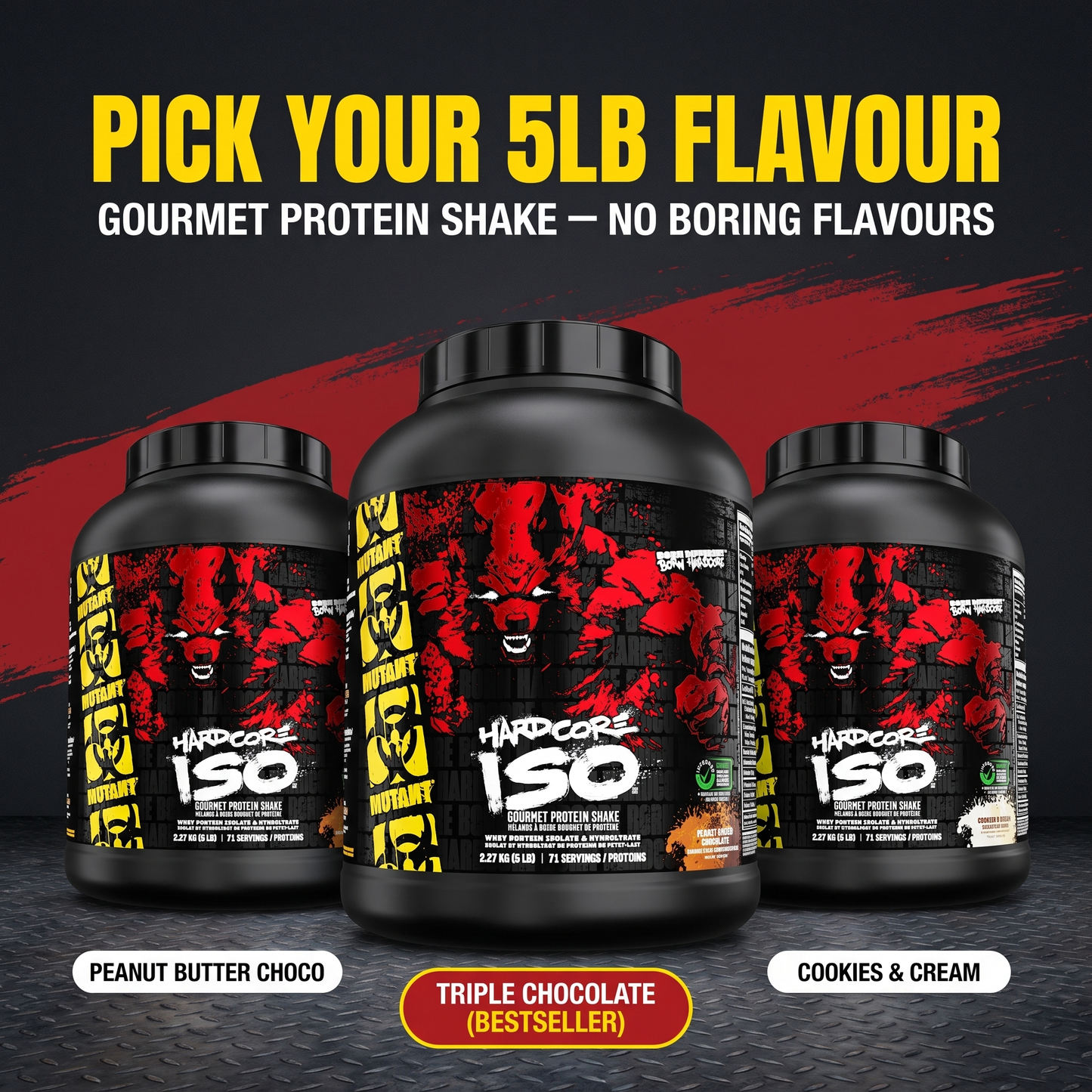 Mutant, Hardcore Iso (The Gourmet Standard) - Whey Isolate, 5 lbs