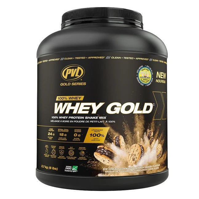 PVL Gold Series Whey Gold Protein Powder With Ultra- Filtered Whey Protein Concentrate, No Artificial Colors and Gluten Free, 6lb - Ultimate Sup Singapore