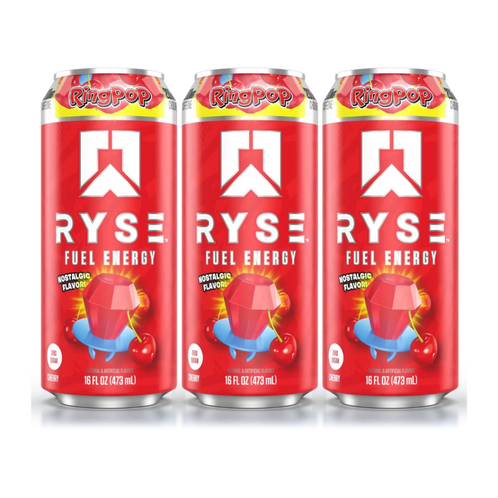 RYSE Fuel Energy Drink, Clean Energy No Crash, Zero Sugar & Vegan, Smooth Energy Boost, 473ml, 3-12pcs