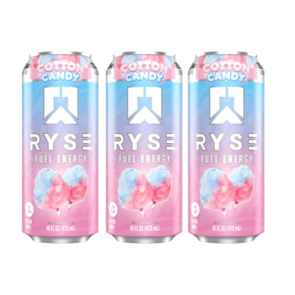 RYSE Fuel Energy Drink, Clean Energy No Crash, Zero Sugar & Vegan, Smooth Energy Boost, 473ml, 3-12pcs