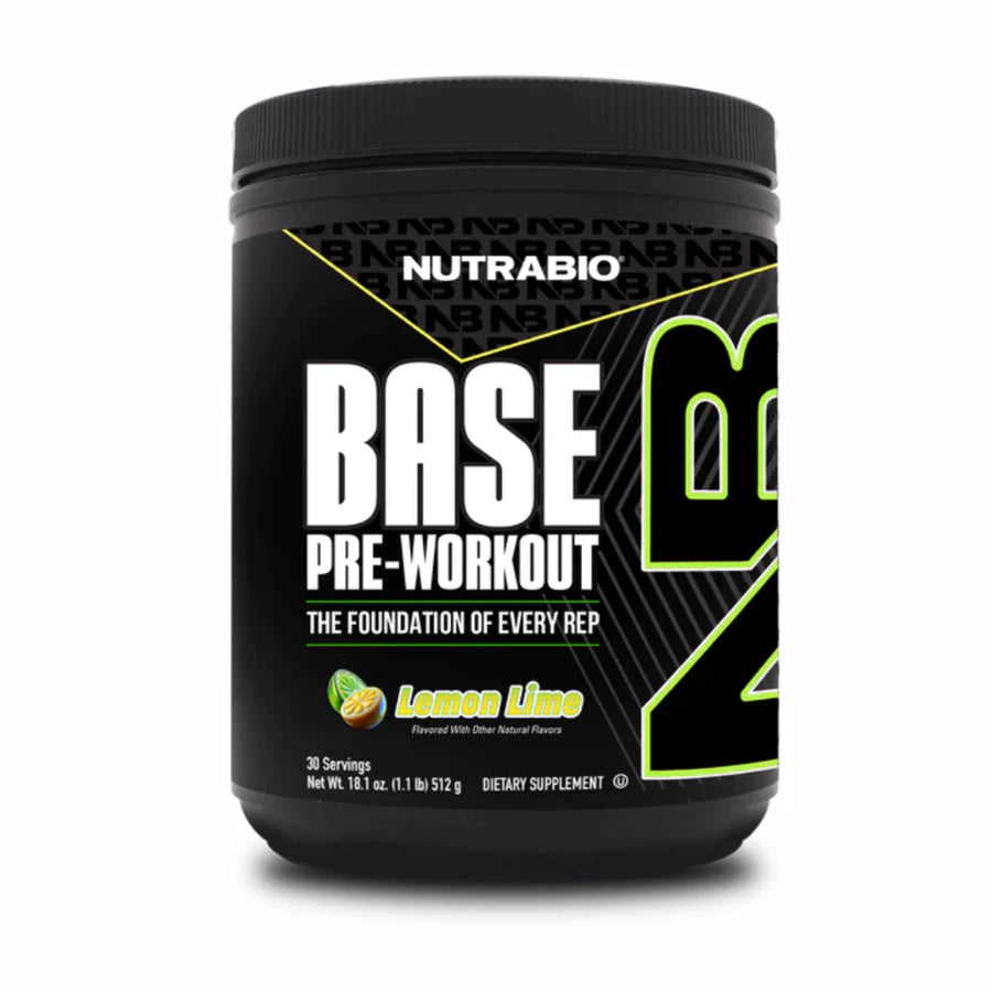 NutraBio Base Pre-Workout Powder, Mental Focus & Energy, Muscle Pumps, Various Flavors, 30 Sers