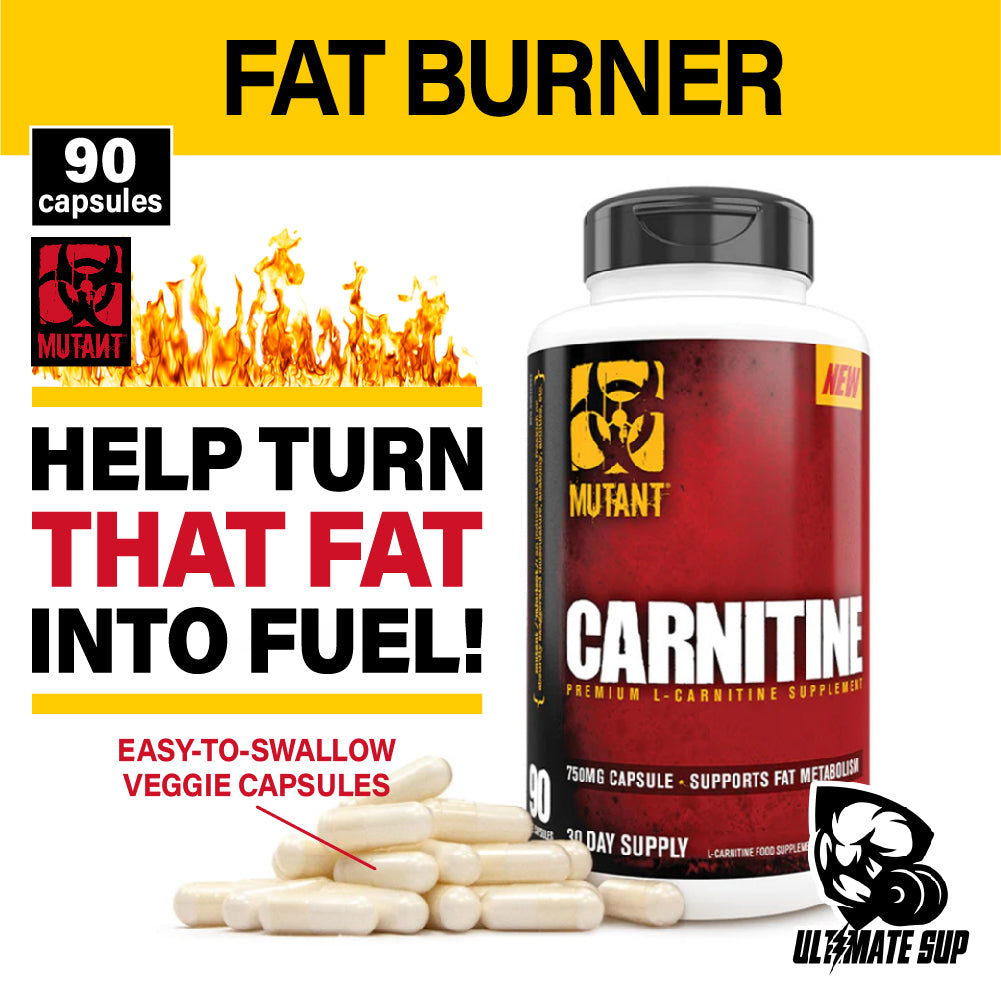 Thumbnail Mutant CARNITINE, Fat Burner, L- Carnitine Supplement, 90 Capsules