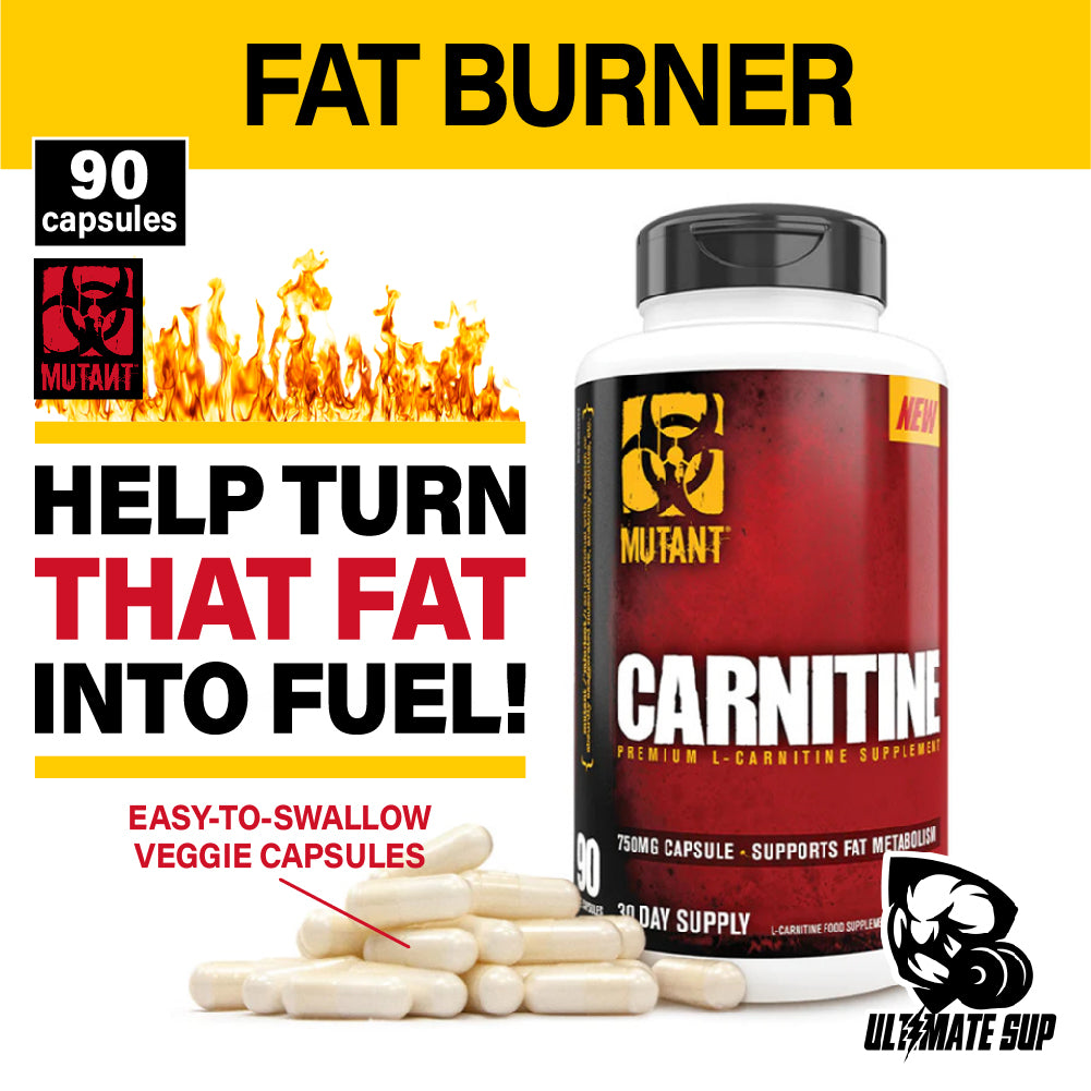 Mutant CARNITINE, Fat Burner, L Carnitine Supplement, 90 Capsules
