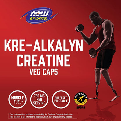 NOW Foods, Sports, Kre-Alkalyn Creatine, 120-240 Capsules - Ultimate Sup Singapore