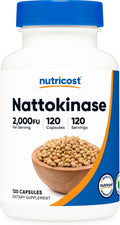 Nutricost, Nattokinase, 2000 FU, Heart Health Support, Digestive support, 120 Capsules - Ultimate Sup Singapore