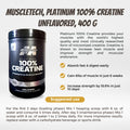 Muscletech, Essential Series, Platinum 100% Creatine, 400g, Unflavored - Ultimate Sup Singapore