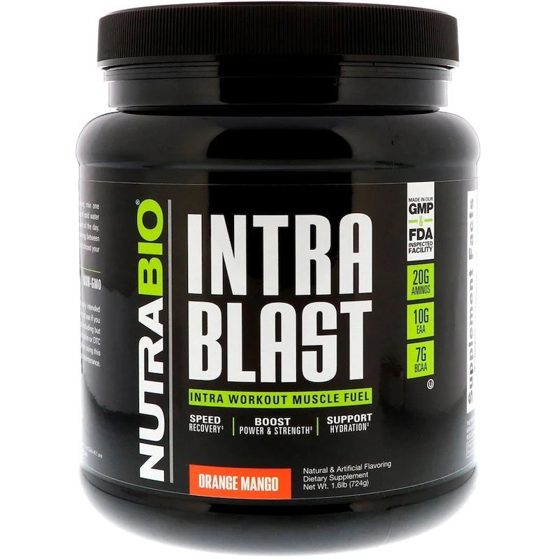 NutraBio Labs, Intra Blast, Intra Workout, Muscle Recovery, Power & Hydration, Amino Acid, Vegan, Various Flavors, 723g