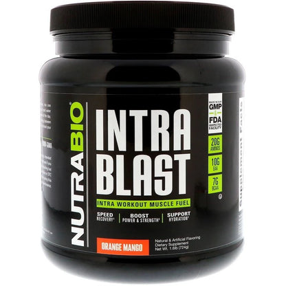 NutraBio Labs, Intra Blast, Intra Workout, Muscle Recovery, Power & Hydration, Amino Acid, Vegan, Various Flavors, 723g