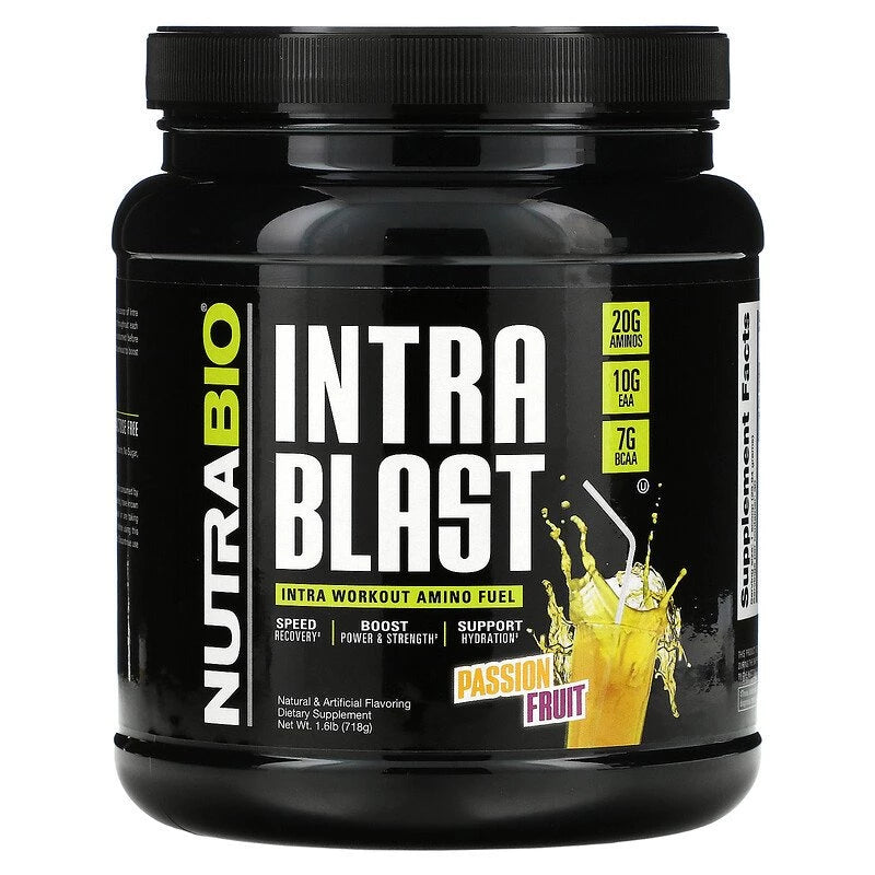 NutraBio Labs, Intra Blast, Intra Workout, Muscle Recovery, Power & Hydration, Amino Acid, Vegan, Various Flavors, 723g