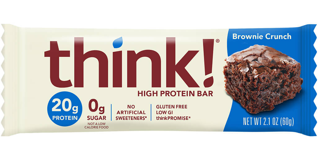 Think !, High Protein Bars, Brownie Crunch, 10 Bars, 2.1 oz (60 g) Each - Ultimate Sup Singapore