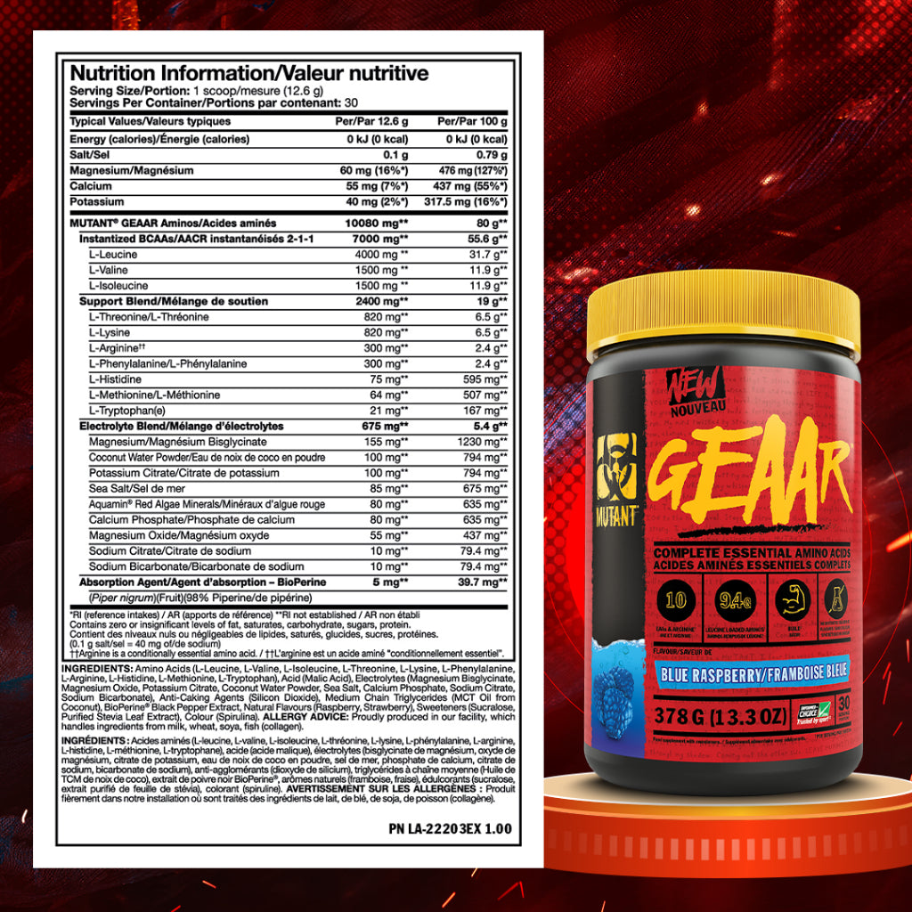 Combo PROFESSIONAL PERFORMANCE, MUT Whey 5lb + CreaKong 300g + Madness 504g + Geaar 378g + Multi 60caps+ Omega 3 500s + MUT Carnitine - Ultimate Sup Singapore