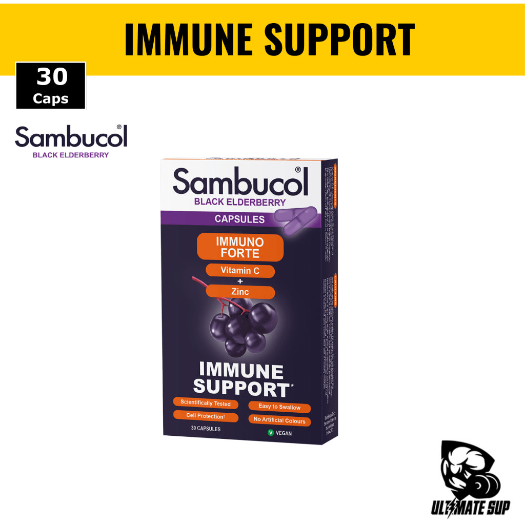 Sambucol Immuno Forte, Support Immune, No Artificial Colours, 30 Capsules - Ultimate Sup Singapore