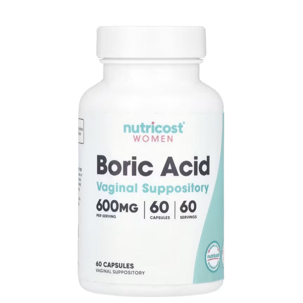 Nutricost, Women, Boric Acid, Vaginal Suppository, Women health, 600 mg, 30 Capsules - Ultimate Sup Singapore